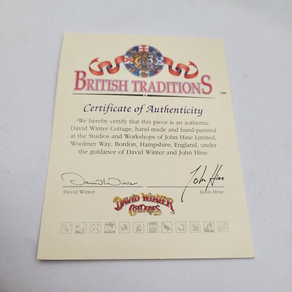 Vintage David Winter Cottages British Traditions March THE BOAT HOUSE w Box COA - Picture 9 of 11